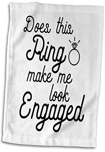 3dRose Handtuch, Aufschrift Does This Ring Make Me Look Engaged