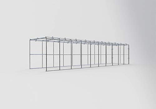GABIONA Gabion de culture type 3 carré, maillage 5 x 5 cm, profondeur 20 cm, gabion 100 x 20 x 20 cm (L x H x P), anneau en C