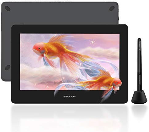 GAOMON PD1220 11.6’’ Pen Display (Charcoal Grey) 86% NTSC Full Laminated Graphics Drawing Tablet with Tilt Support 8192 Levels Passive Stylus, Compatible with Windows & Mac &Android