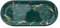 DOITOOL Plateau de rangement pour bijoux, plateau porte-bijoux en marbre céramique, assiettes, assiettes décoratives, vert.