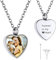 GOLDCHIC JEWELRY Personalised Photo Ash Necklace for Women, Heart Engraved Urn Pendant for Ashes Cremation Memorial Jewellery Gifts