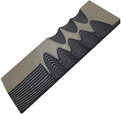 Cool Hand 2 pcs G10 Knife Handle Scales Slabs Custom DIY Tool Material for Knives Making Blanks Blades, Gray/Black, KHM-G10-5