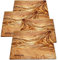 NATUREHOME Set di 4 piatti da torta rettangolari, 20 x 15 x 1 cm, in legno d'ulivo, per massaggi e dessert