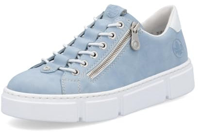 Rieker Damen Low-Top Sneaker N5952, Frauen Halbschuhe,Freizeitschuhe,Turnschuhe,Laufschuhe,straßenschuhe,Strassenschuhe,blau (10),39 EU / 6 UK