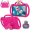 AVAWO Custodia per bambini per tablet Amazon Fire HD 10 e Fire HD 10 Plus (versione 2021, 11a generazione), con tracolla, leggera maniglia antiurto per bambini per tablet Fire HD 10 2021, rosa