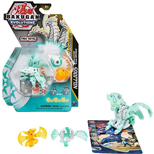 BAKUGAN 'Evolutions' Power Up 3er Pack Mit 1 Platinum Series Ball (Haos Nillious) Und 2 Nanogan (Pyrus Chrysalin, Haos Riptide)