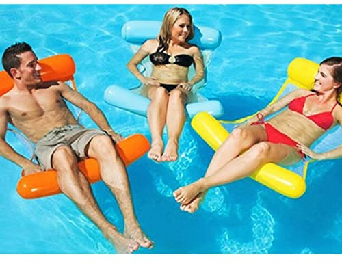 BLUE SKY - Fauteuil Suspendu - Gonflable - 069796 - Couleur Aléatoire - Plastique - 110 cm x 76 cm - Jeu de Plein Air - Piscine - Hamac - À Partir de 14 Ans