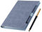 Holderzwu Journal classique en cuir rechargeable avec pages lignées, journal intime personnel, journal d'affaires, format A5 avec poches/porte-stylo, papier ligné 100 g/m², 160 pages (bleu)
