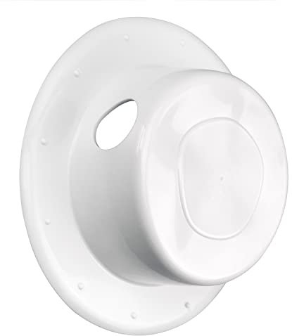 Abdeckung für Badewannenüberlauf weiß, 15% mehr Wasser, mit Überlauf-Stop