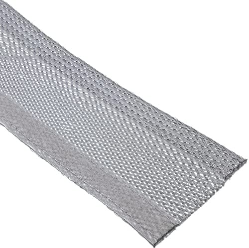 InLine® Kabelschlauch, Gewebeschlauch mit Klettverschluss, 1m x 25mm Durchmesser, grau