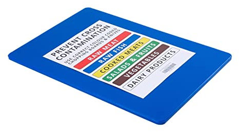 BAKI Commercial Plastic Cutting Board 18 x 12 x 0.5 inch (Blue)