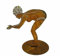 Gartenfigur Schwimmerin Berta 72x66cm auf Platte Edelrost Gartendeko Wetterfest Rost Metall Rostfigur Teich Deko Maritim Metallfigur