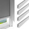 ZSTARR U Channel Aluminium Alloy Light Blocking Strips for Roller Blinds Light Gap Blockers Window Shades Side Rail Tracks Bedroom Sleep Nursery (White,58,4Pcs)