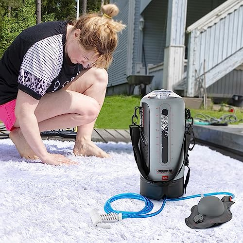 banborba Outdoor Camping Shower, 12L/3gallon Portable Shower Camp Shower with Air Pump and Showerhead Hose, Solar Shower for Beach Camping Hiking Garden Watering