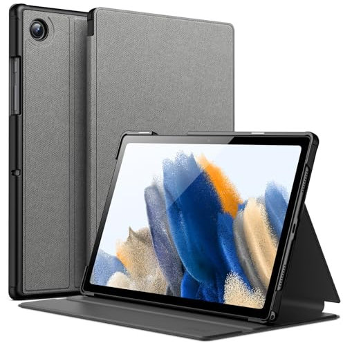 JETech Funda para Samsung Galaxy Tab A8 10,5 Pulgadas 2021 (SM-X200/X205/X207), Slim Folio Protectora Tablet Carcasa, Múltiples Ángulo de Visión, Auto-Sueño/Estela (Gris)