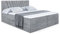 ALTDECOR Boxspringbett mit Matratze und Lattenrost, Boxbett, Topper, Polsterbett mit Bettkasten, Bett mit Stauraum H4-Matratze, Doppelbett, Springboxbett - ERNINA - 140x200 - Grau Samt