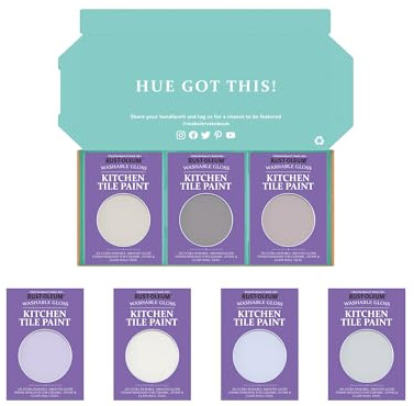 Rust-Oleum Kitchen Wall Tile Paint in Gloss Finish – Pastel Purples Tester Box