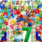 Mario Geburtstag Deko 7 Jahre, Super -Mario Kindergeburtstag Deko Set, super-mario luftballon 7. Geburtstag, Mario Party Deko Zahlenballon mit mario Hintergrundstoff, Mario Ballon Girlande Party Deko