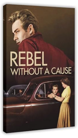 EYEZER Filmposter Rebel Without A Cause – Filmposter auf Leinwand, Wandkunst, Dekor, Bild, Gemälde für Wohnzimmer, Schlafzimmer, Dekoration, Rahmenstil, 40 x 60 cm