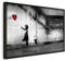 B&D XXL Bilder mit Rahmen 120x80 cm Wandbilder groß Leinwandbild XXL schwarzer Holzrahmen modern Wanddekoration Kunstdruck Wanddeko Wohnzimmer Schlafzimmer i-C-0113-b-a