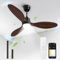 BLITZWILL Deckenventilator mit Beleuchtung, Ø132cm App Steuerung & Fernbedienung Deckenventilatoren mit Licht LED, 6 Geschwindigkeiten, 3 Farben Dimmbar, Leise DC-Motor, Sommer-Winterbetrieb, Timer