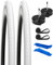 YunSCM 2Pcs Weiß 28 Zoll Reifen 28x1.10 700x28C ETRTO 28-622 und 700C Schlauch FV60mm Presta Valve, kompatibel 700C City Bikes, Rennräder 700x25C 700x28C 700x30C 28 Zoll Fahrradreifen schlauche