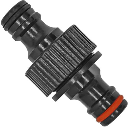 MegaHaustechnik Gewinde Fitting Verschraubung aus Kunststoff PP PE PVC - Schlauch Verbinder mit Doppel Stecker beidseitig passend für Gardena