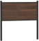Homgoday Kopfteil aus brauner Eiche, 90 cm, aus Holz und Stahl, Kopfteil, Kopfteil für Doppelbett, Rückenlehne für Bett und Sofa