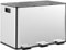 HOMCOM Küche Abfalleimer mit 3 Fächern 3x10L Edelstahl Küche Abfalleimer mit Pedal Soft-Close-Deckel und herausnehmbarem Mülleimer für Schlafzimmer, Büro, Wohnzimmer Silber