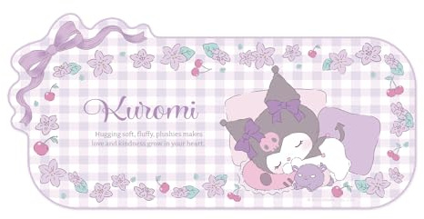 Kuitmor Alfombrilla de Ratón Kawaii Anime, Alfombrilla de Juego con Borde de Lazo - Antideslizante e Impermeable, Tapete Grande para Teclado y Mouse para Oficina y Gaming - KLM Flower Dream