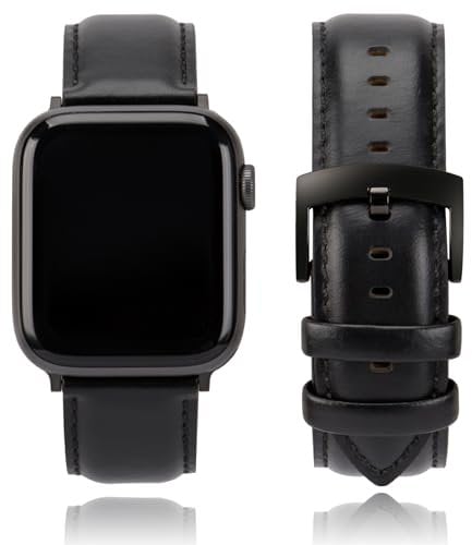 CORROPELLE Leather Watch Straps Compatible with Apple Watch 49mm 46mm 45mm 44mm 42mm, Elegant Top Grain Leather Watch Bands Replacement Strap for iWatch Series 10 9 8 7 6 5 4 3 2 1 Ultra2 1 SE2 1