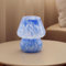 Dawnwake Pilz Nachttischlampe Tischlampe, Led Dimmbar Tischleuchte Deko Wohnzimmer, Schlafzimmer Tischlampen, Mushroom Bedside Table Lamp, Keramikbasis Glas Klein Nachtlampe (Ozeanblau)