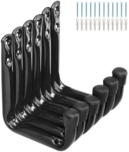 Ganchos de garaje, 6 unidades de ganchos de utilidad para colgar objetos duraderos, ganchos para almacenamiento de sillas, soportes de pared para garaje, ganchos para escalera, bicicleta, manguera,