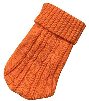 Hundepullover, Winter Warmer Hundepullover Kleine Hunde Rollkragen Strickpullover Hunde Pullover Weich Hundekleidung Hundepulli Hund Kleidung für Kleine Mittelgroße Hunde Katzen (Orange, XS)