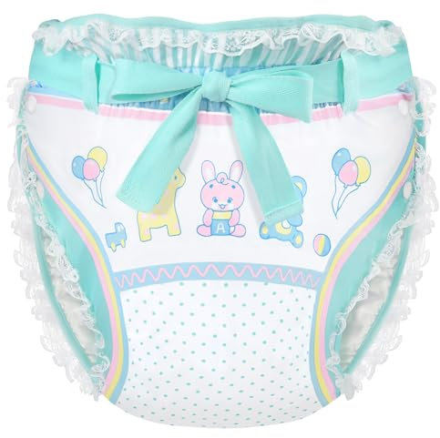 LittleForBig Seidig Erwachsene Band Omutsu Windel Überhose Bezug Waschbar Verstellbar Wiederverwendbar Wasserdicht Windelbezug - Baby Parade Grün L