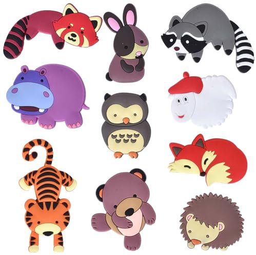 Imanes para Nevera para Niños, 10Pcs Imanes Nevera Suaves, Imanes de Nevera de Animales, Imanes Animales Infantil, Imán de Refrigerador Educativos, Frigoríficos Imanes para Guardería Hogar Aula