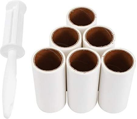 Okeeyseda Fussel Roller 360 Blatt mit 5 Extra Klebrigen Fussel Rollern für Kleidung, Sofa, Bett und, Tier Haare, Katzen Haarre