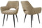 WAFTING Esszimmerstühle,Armlehnstuhl mit Metallbeine,geeignet als Schminktisch Stuhl,Stühle Esszimmer,Samt Stuhl,Küchenstühle,Wohnzimmerstuhl,Polsterstuhl mit Samtigem Gefühl,Stühle 2er Set,Kaki