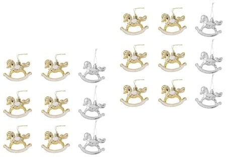 Alipis 2 Sätze Party-Party-Dekorationen Weihnachts Party Geschenkidee Mit Goldenen Akzenten Palette Mit Tablett Pferdetaschen- Weihnachtsbaum Plastik 9 Stück * 2