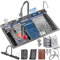 Nero Lavandino Cucina 1 Vasca Multifunzione, Kitchen Sink Moderno Acciaio Inox Lavello Cucina Cascata, con Componente Di Drenaggio,Tagliere, Lavatazze, Dispenser di Sapone, Istruzioni (75x45x22cm)