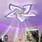RGB Chandeliers Ceiling Light Variable Colour, 6 Speed Reversible Light Fan Ceiling, Le Dimmable Silent Ceiling Fans with Lamps for Kids Room-RGB White