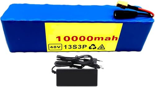 Blivysse Elektrofahrradakku 48 V 10 Ah Elektrofahrradakku 13S3P Wiederaufladbarer Lithium-Ionen-Akku 48 Volt Elektrofahrradakku Elektroroller für Motoren