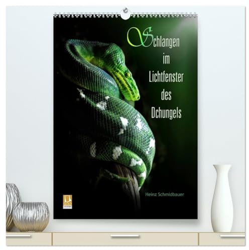 Schlangen im Lichtfenster des Dschungels (hochwertiger Premium Wandkalender 2026 DIN A2 hoch), Kunstdruck in Hochglanz: Schlangen - nur wenige mögen ... von Heinz Schmidbauer. (CALVENDO Tiere)
