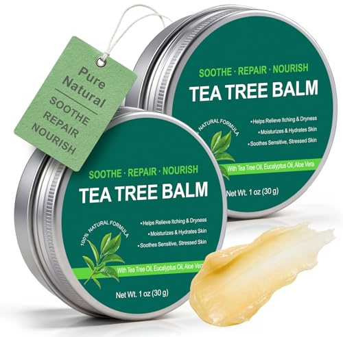 Crème Pied Huile Arbre À Thé Pour La Peau Sèche Pieds Fissurés, Talons, Orteils Et Calluses - Pied D'Athlète, Odeur, Peau Dure - Oile D'Arbre À Thé Ointé Baume & Crème Hydratant Pour Les Pieds Doux