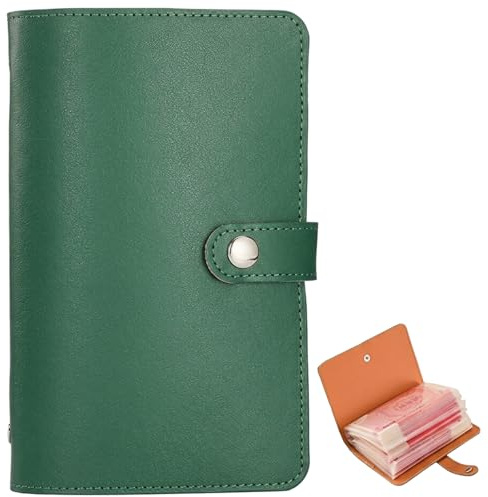 Green Money Saving Wallet with 100 Envelopes, Book Shaped Cash Budget Wallet, Savings Challenge Book for Couples and Individuals, Track Daily Expenses and Achieve Financial Goals