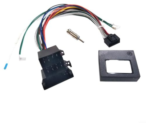 Glewi Adaptateur autoradio Canbus Box pour Renault pour Megane 2 avec câble d'alimentation, faisceau de câblage d'interface audio ABS, installation directe 12 V
