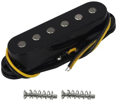 FLEOR Alnik 5 ST -Tonabnehmer Single-Coil-Tonabnehmer Gitarren-Steg-Pickup-Flachpol für ST SQ E-Gitarre, schwarz