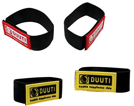 Unbekannt 2 Paar Elastische Fahrrad Bein Hosen Band Gürtel Sicherheit Hosen Bein Bands Clip Strap Gummiband Gamasche, Rot