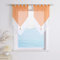 ESLIR Scheibengardinen Modern Bistrogardine küche Gardinen mit Schlaufen Transparent Vorhänge Voile Orange BxH 60x120cm 2 Stück