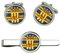 Giftshop UK Trompete Manschettenknöpfe und Krawatte Clip Set